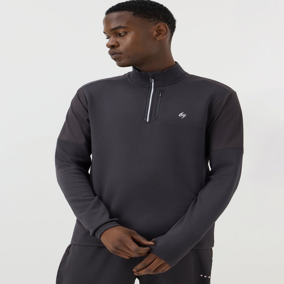 Souluxe Black Half Zip Co Ord Top