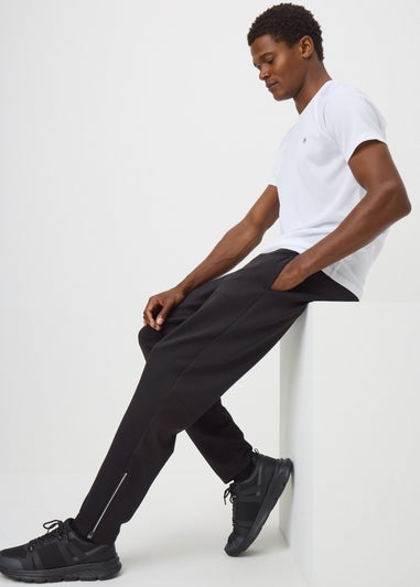 Souluxe Black Sports Co Ord Jogging Bottoms