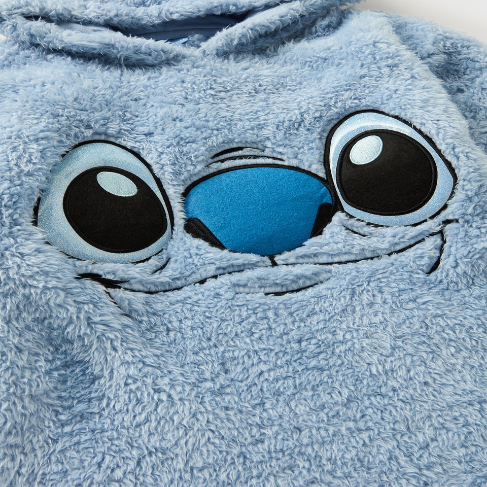Disney Kids Blue Stitch Borg Snuggle Hoodie (3-13yrs)