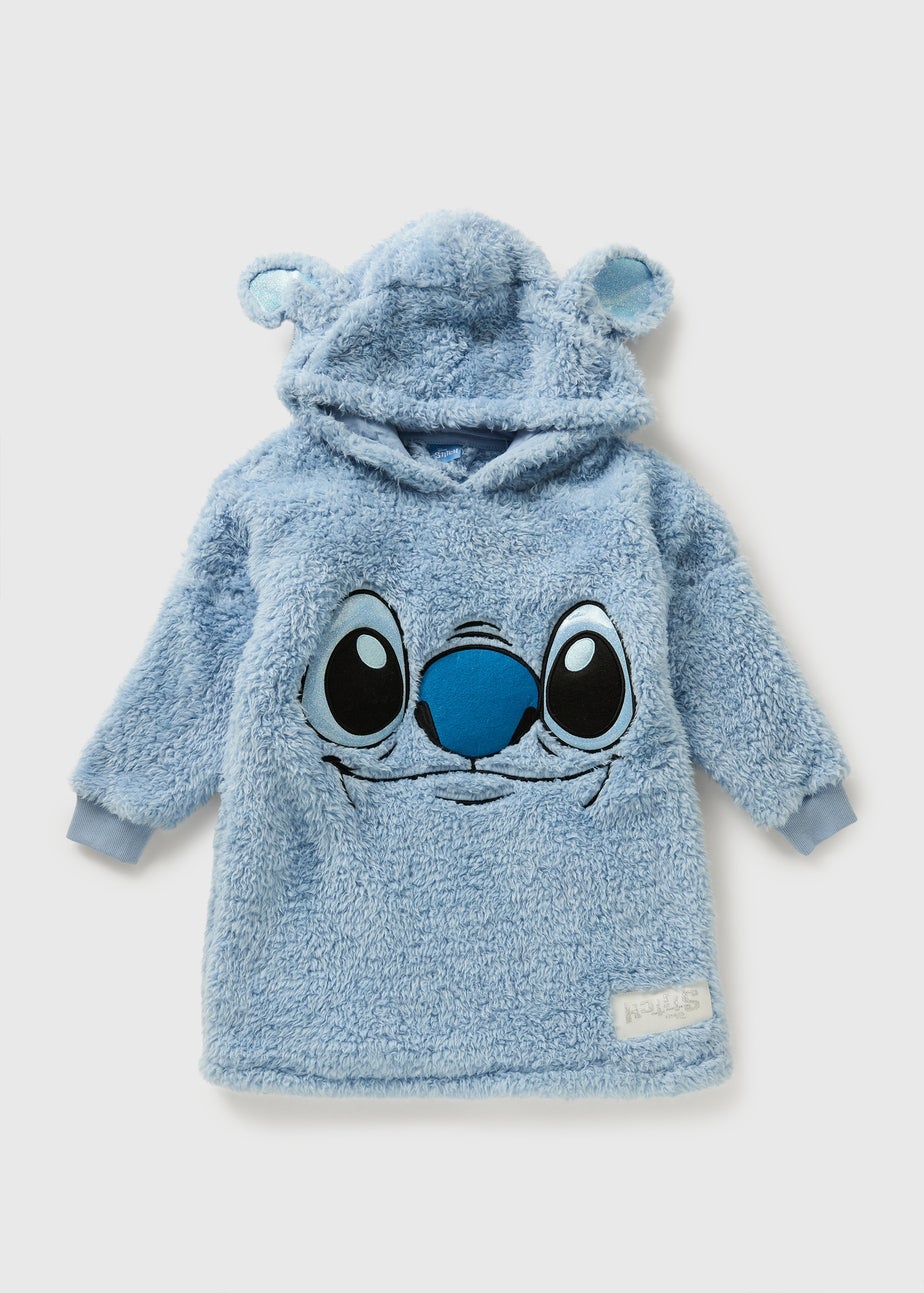 Disney Kids Blue Stitch Borg Snuggle Hoodie (3-13yrs)