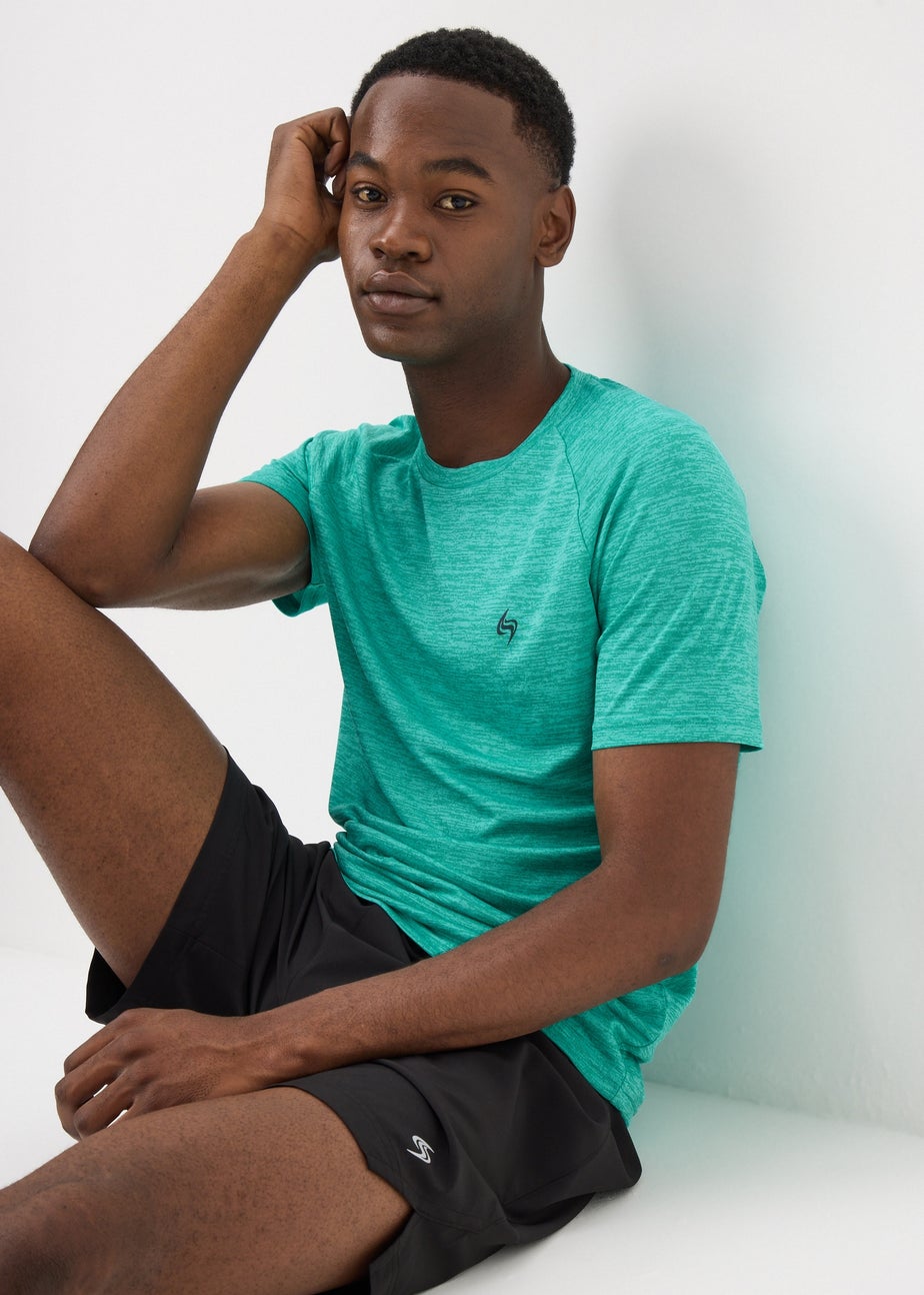Souluxe Turquoise Basic 2 Tone T-Shirt