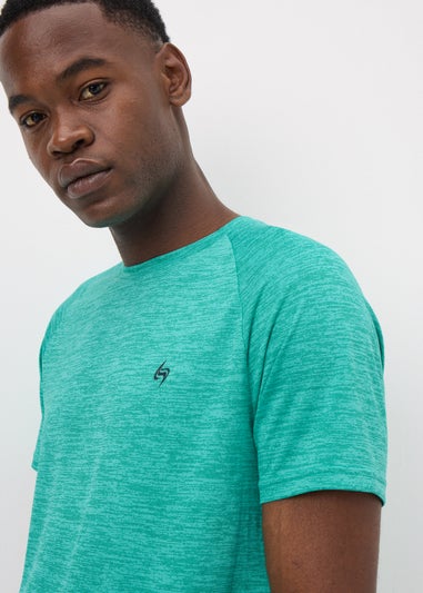 Souluxe Turquoise Basic 2 Tone T-Shirt