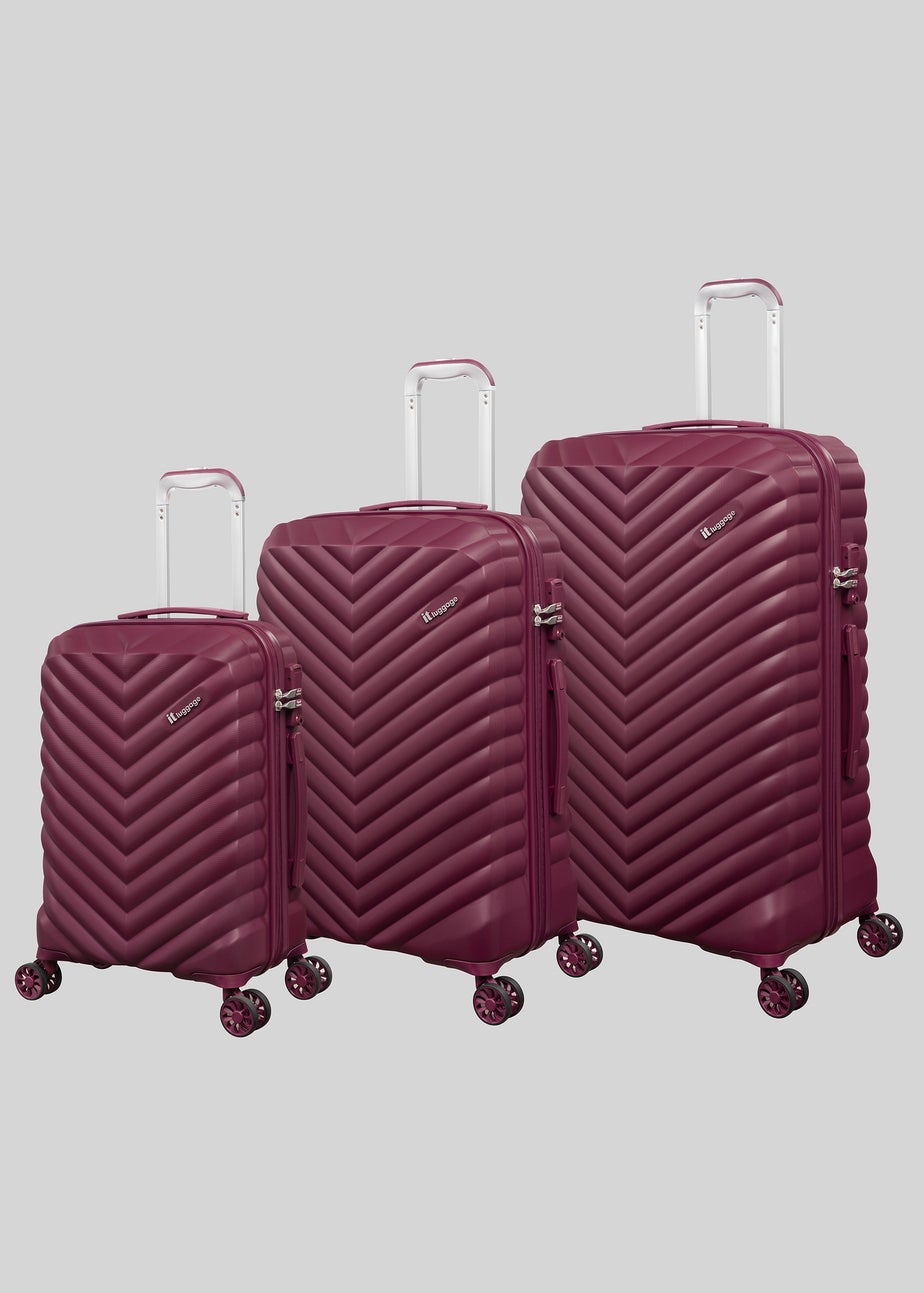 IT Luggage Red Hardshell Suitcase