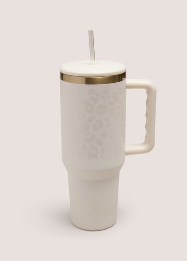 Cream Leopard Atlas Cup
