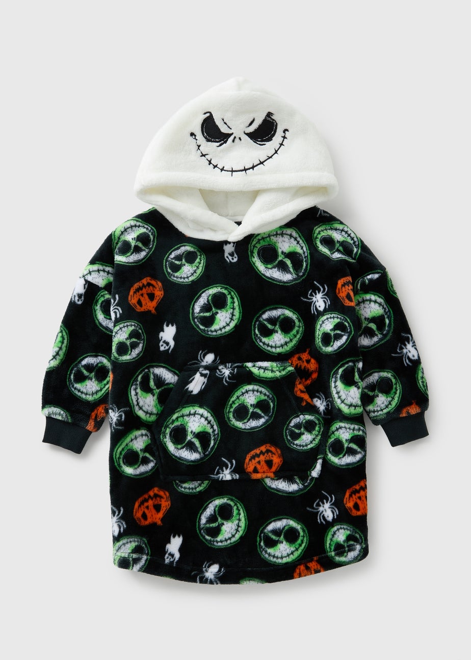 Boys Black Jack Skellington Snuggle Hoodie (3-13yrs)