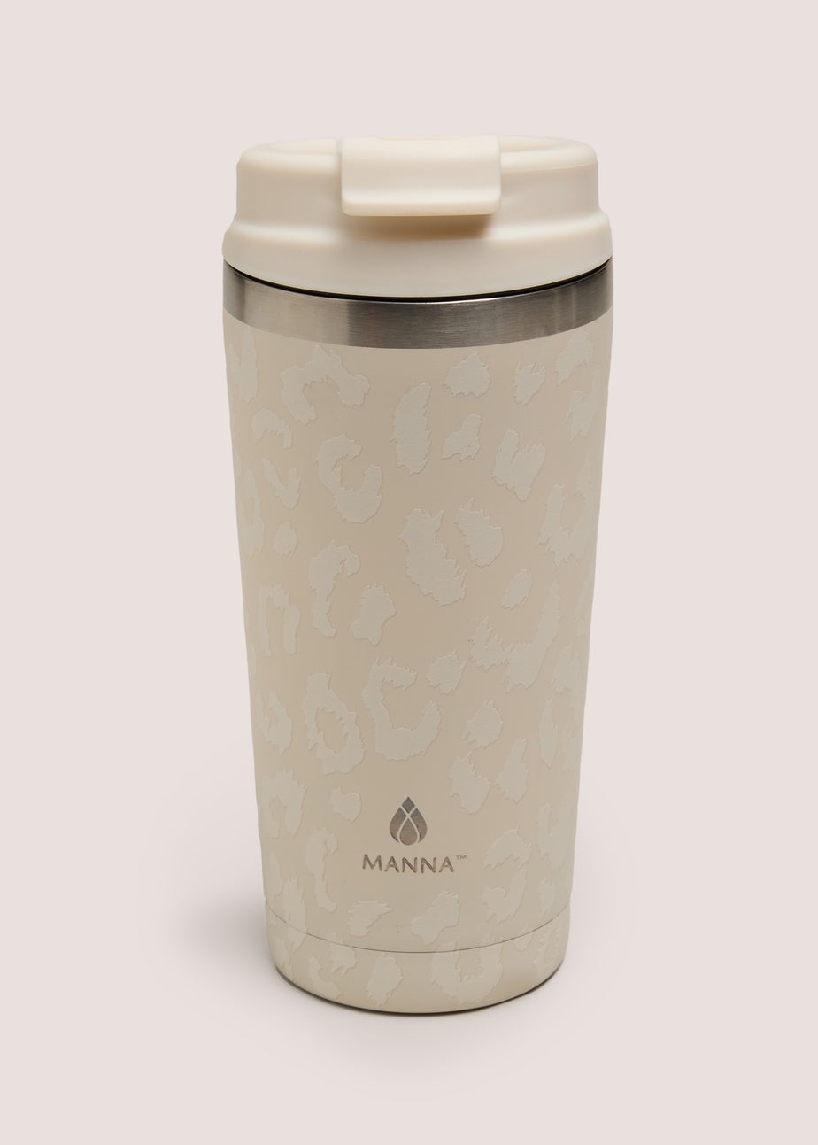 Cream Leopard Coffee Tumbler