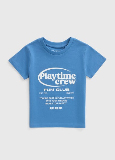 Boys Blue Playtime Crew T-Shirt (1-7yrs)