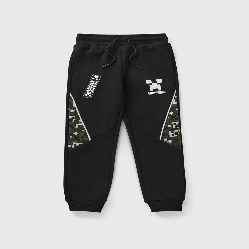 Minecraft Black Track Jogging Bottoms (5-13yrs)