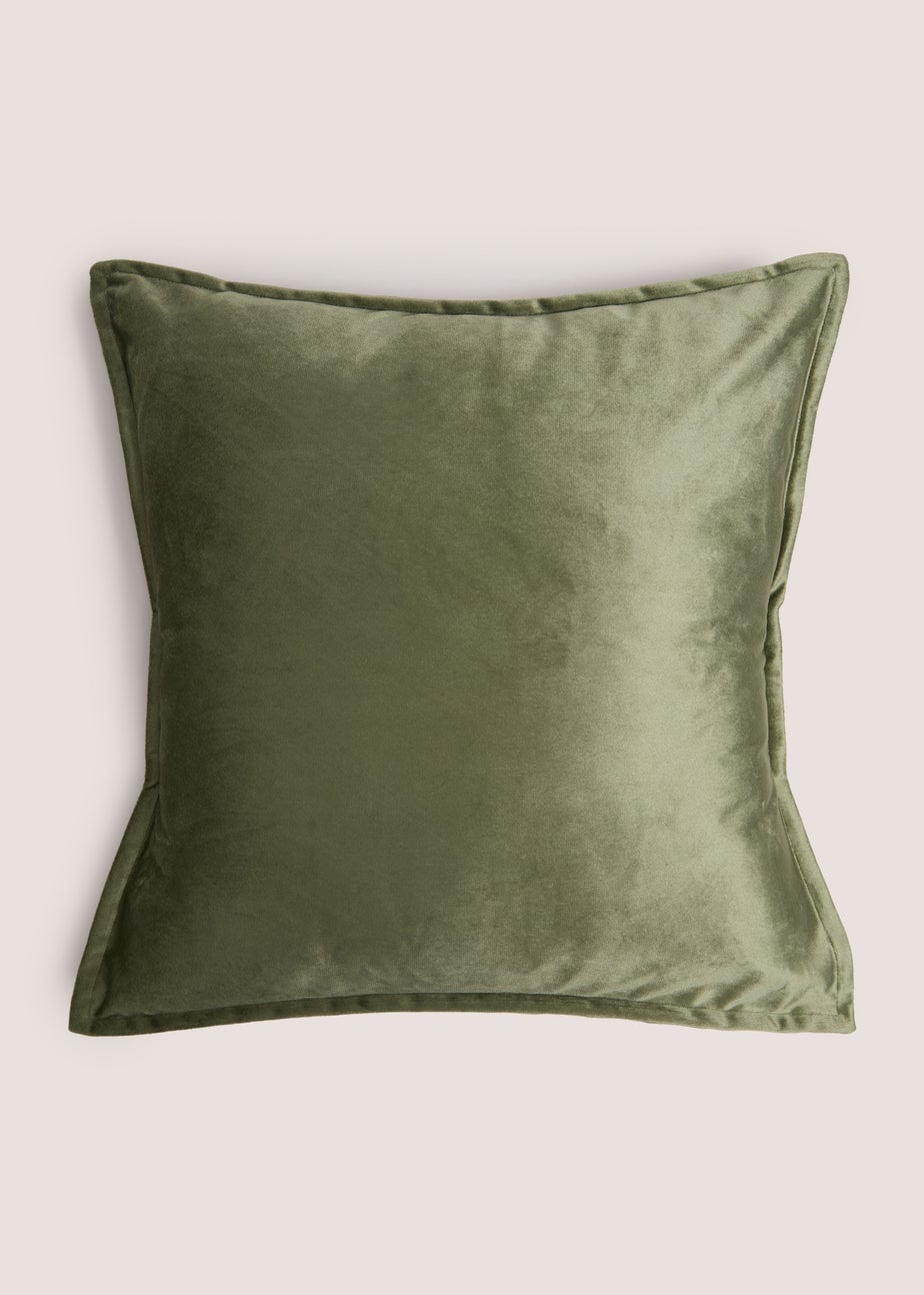Olive Velvet Cushion