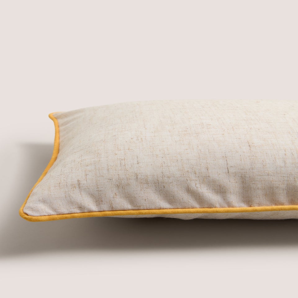 Embroidered Autumn Floral Cushion