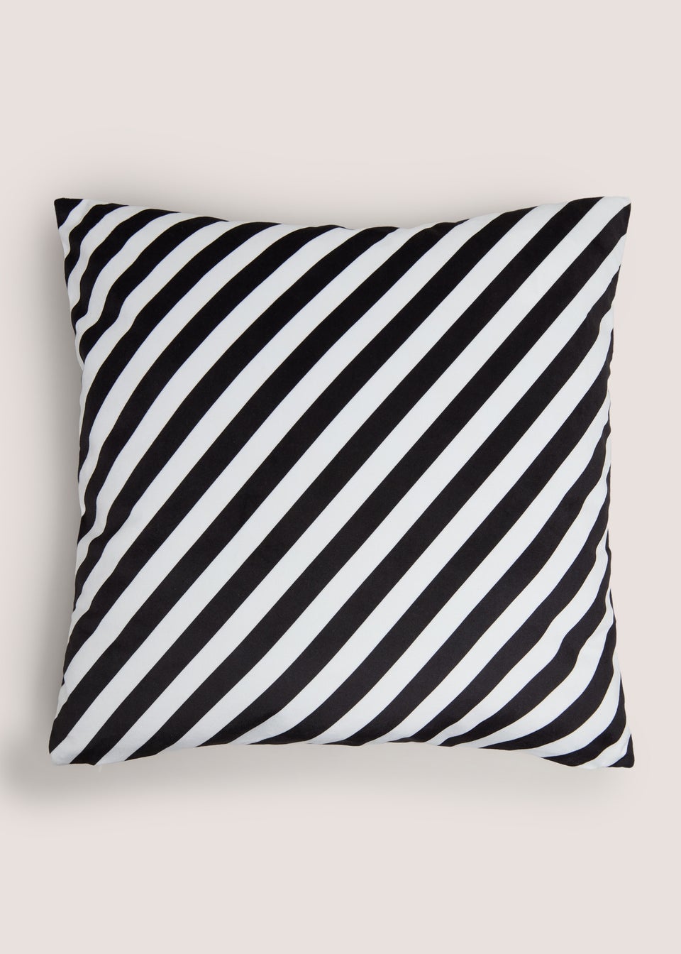 Black & White Embroidered Happy Place Cushion