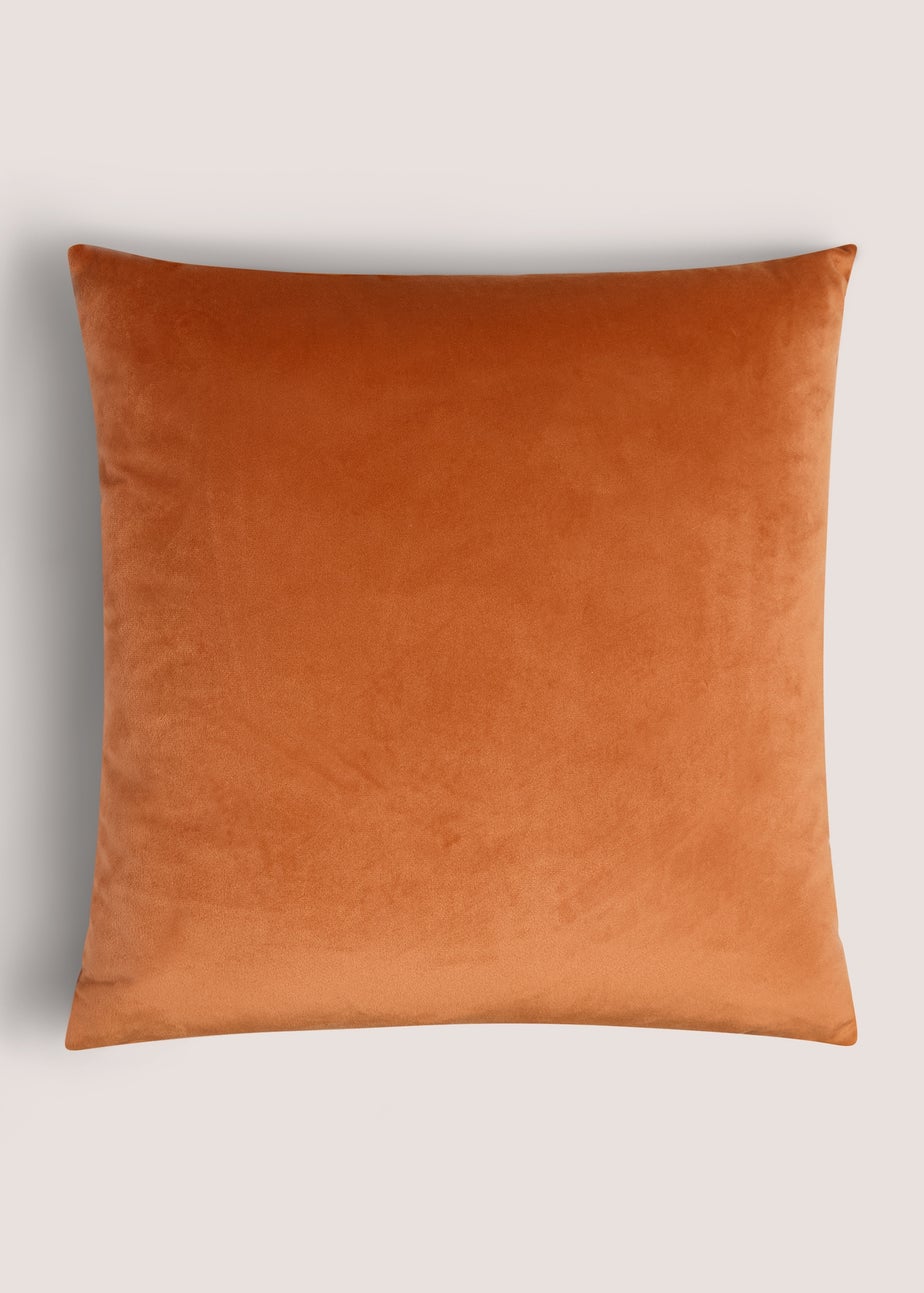 Orange Velvet Pumpkin Cushion