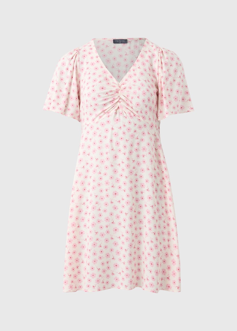 Pink Ditsy Floral Mini Dress