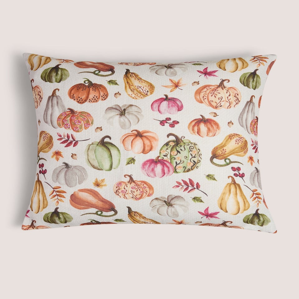 Multicolour Pumpkin Print Cushion