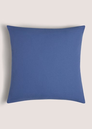 Blue Geometric Tufted Cushion