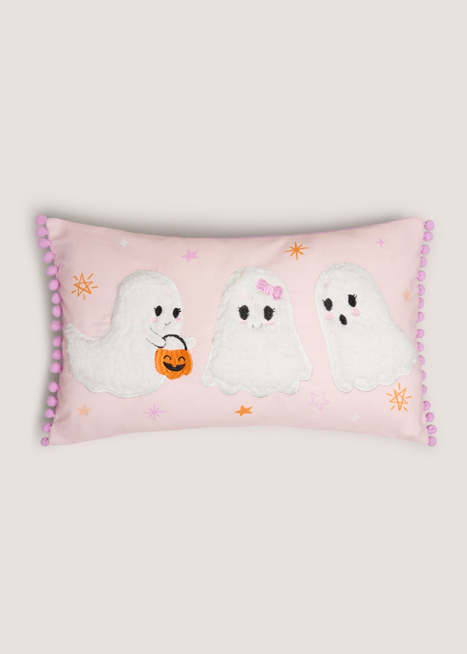 Pink Halloween Ghost Cushion
