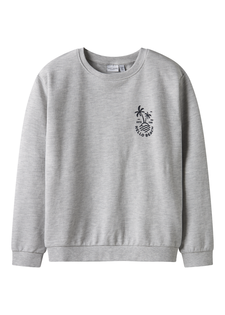 Name It Kids Grey Beach Sweatshirt (6-12yrs)