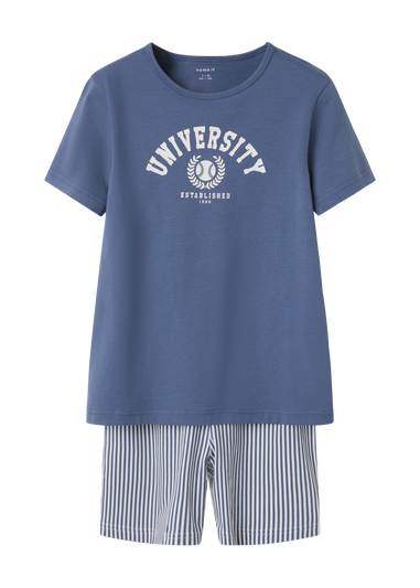 Name It Blue University Top & Shorts Set (6-14yrs)