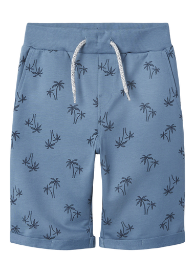 Name It Boys Blue Palm Tree Sweat Shorts (7-12yrs)