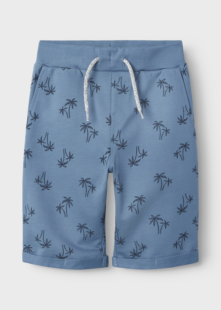 Name It Boys Blue Palm Tree Sweat Shorts (7-12yrs)