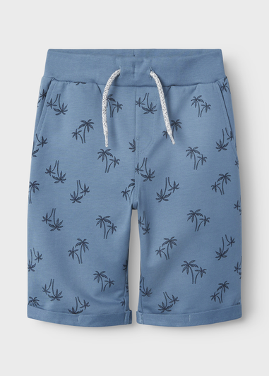 Name It Boys Blue Palm Tree Sweat Shorts (7-12yrs)