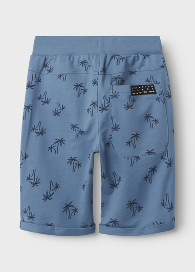 Name It Boys Blue Palm Tree Sweat Shorts (7-12yrs)