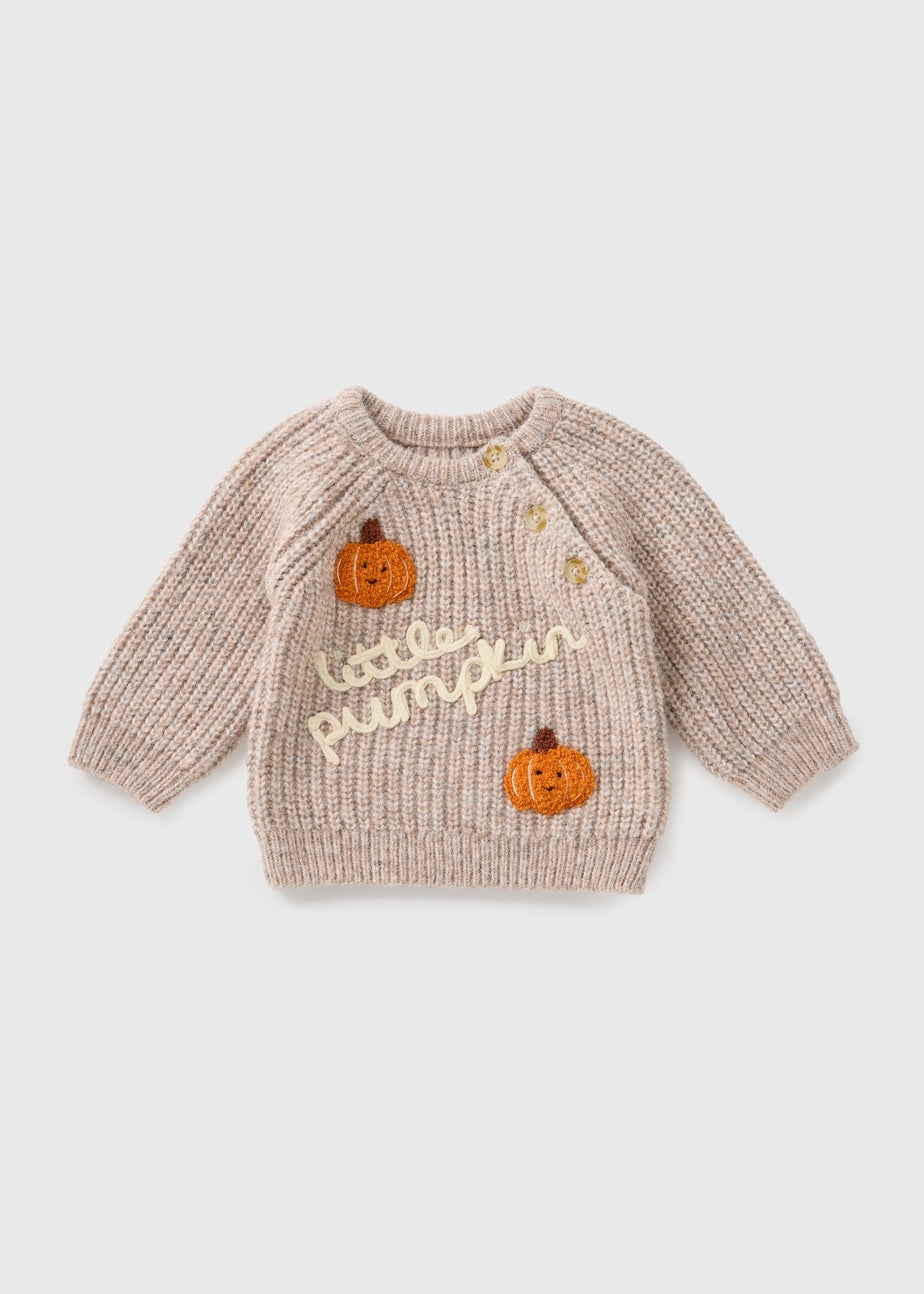 Baby Oatmeal Little Pumpkin Jumper (Newborn-23mths)