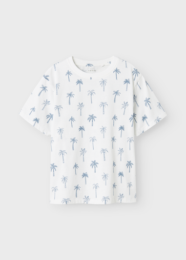 Name It Boys White Palm Tree T-Shirt (6-12yrs)