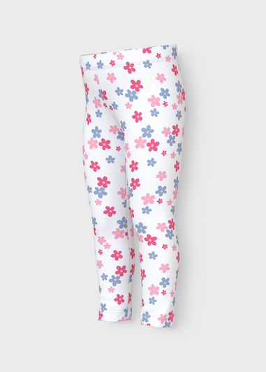 Name It Girls White Floral Leggings (1.5-6yrs)