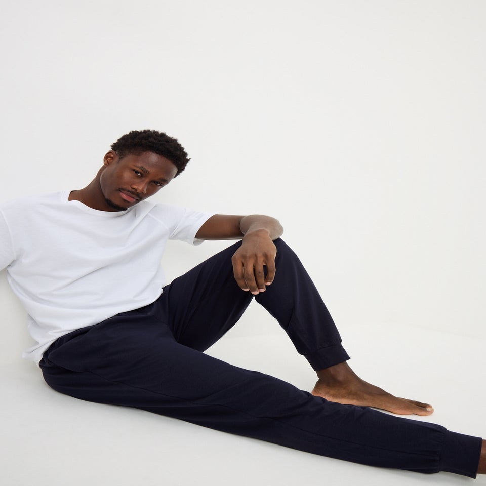 2 Pack Navy Waistband Pyjama Jogging Bottoms