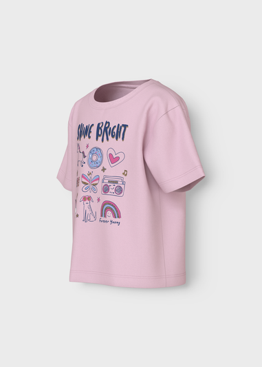 Name It Girls Pink Shine Bright T-Shirt (1.5-8yrs)