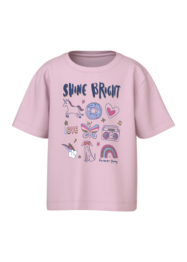 Name It Girls Pink Shine Bright T-Shirt (1.5-8yrs)