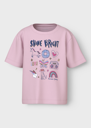 Name It Girls Pink Shine Bright T-Shirt (1.5-8yrs)