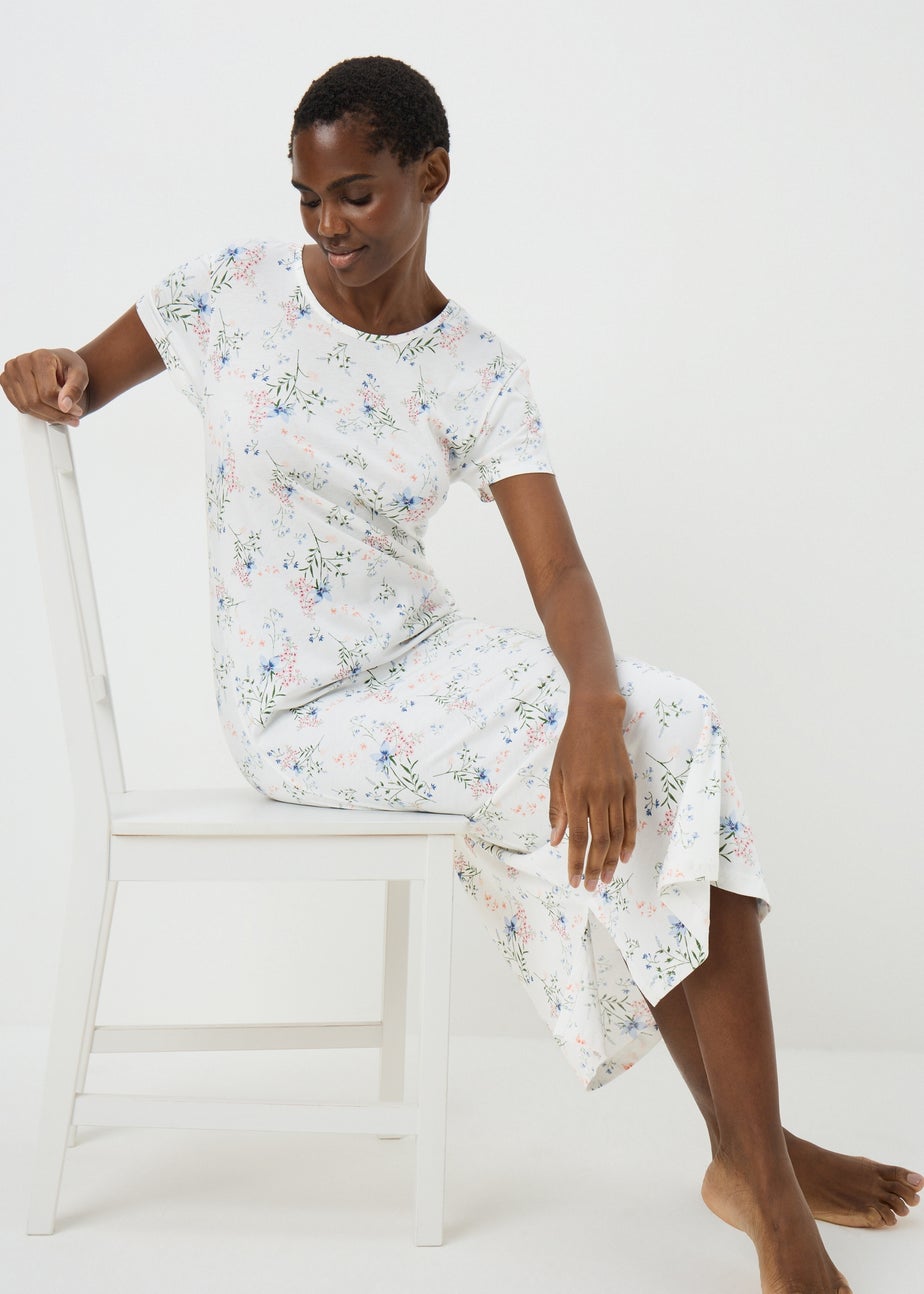 Cream Floral Nightie