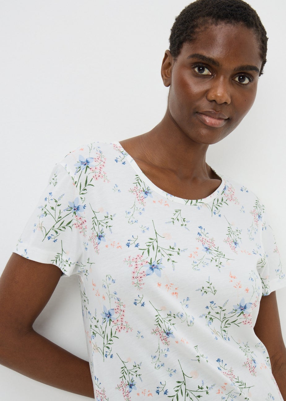 Cream Floral Nightie