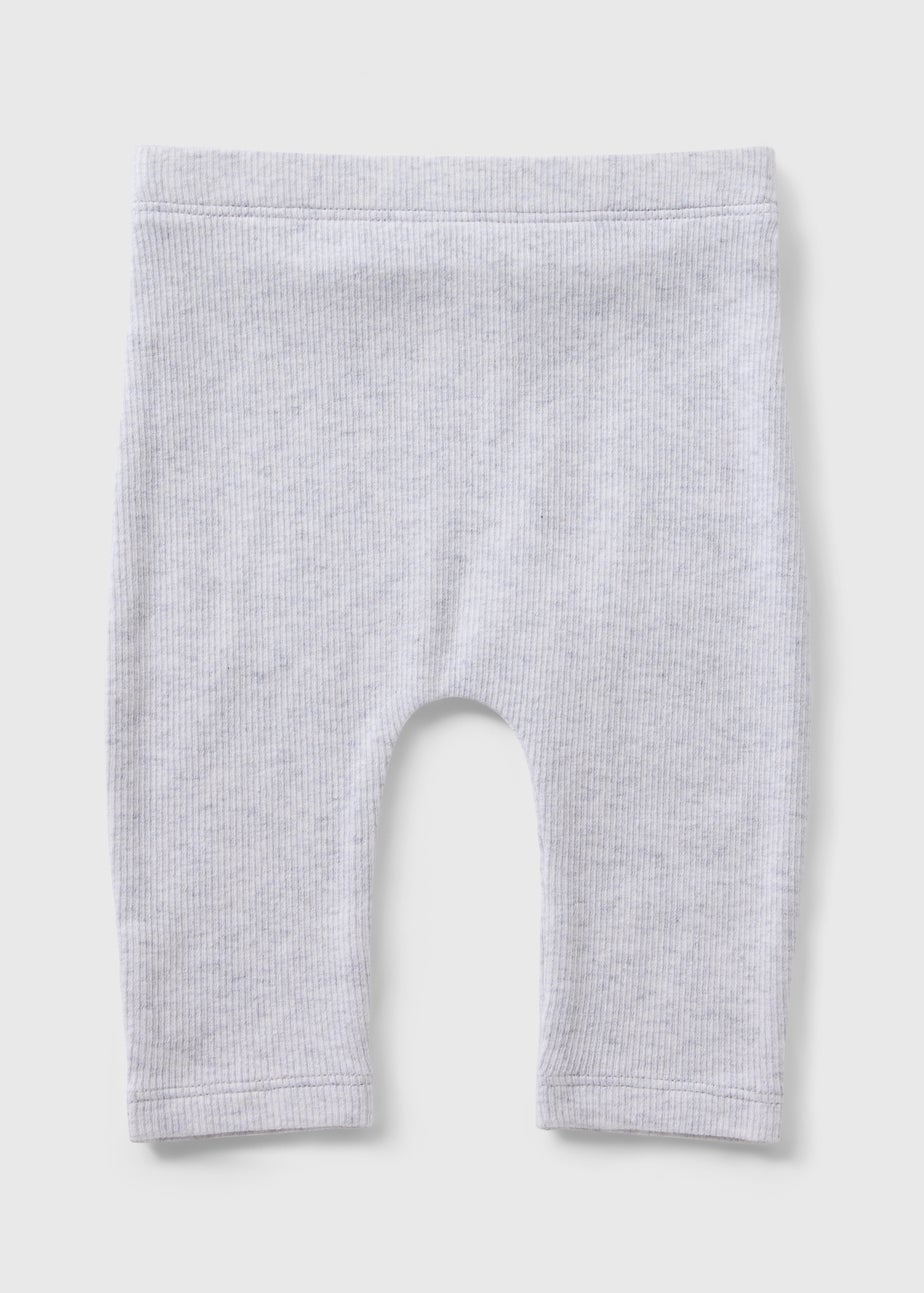 Baby Grey Ribbed Leggings (Newborn-23mths)