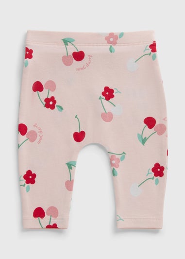 Baby Pink Cherry Leggings (Newborn-23mths)