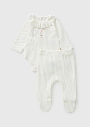 Baby Cream Frill Set (Newborn–18mths)