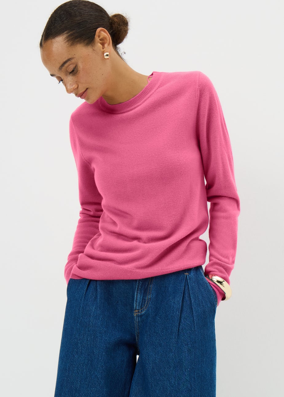 Pink Soft Touch Crew Neck Jumper