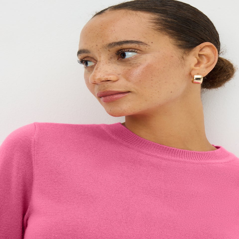 Pink Soft Touch Crew Neck Jumper