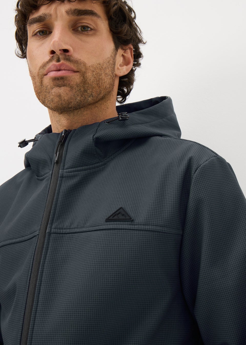 Showerproof Black Shell Hooded Jacket