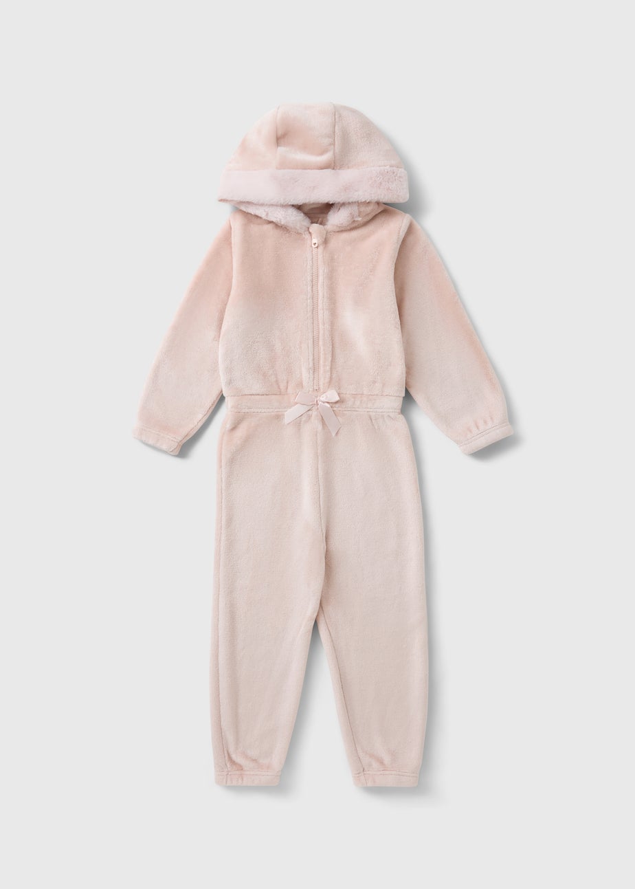 Girls Pink Cosy Onesie (7-13yrs)