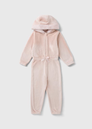 Girls Pink Cosy Onesie (7-13yrs)