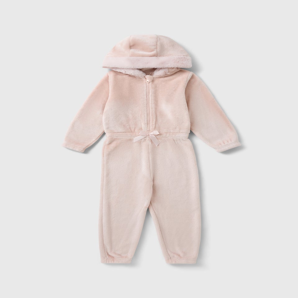 Girls Pink Cosy Onesie (7-13yrs)