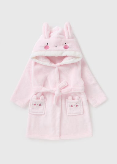 Girls Pink Bunny Novelty Dressing Gown (1-7yrs)