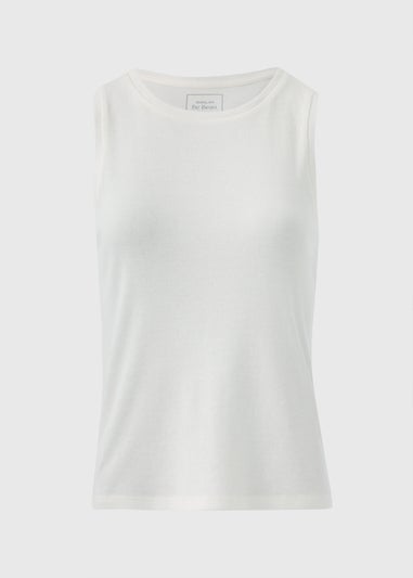 Cream Ribbed Pyjama Vest