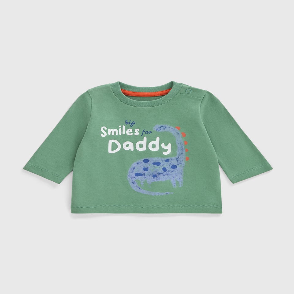Baby Green Dino Daddy Top (Newborn-23mths)