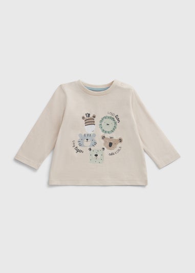 Baby Cream Animal Head Top (Newborn-23mths)