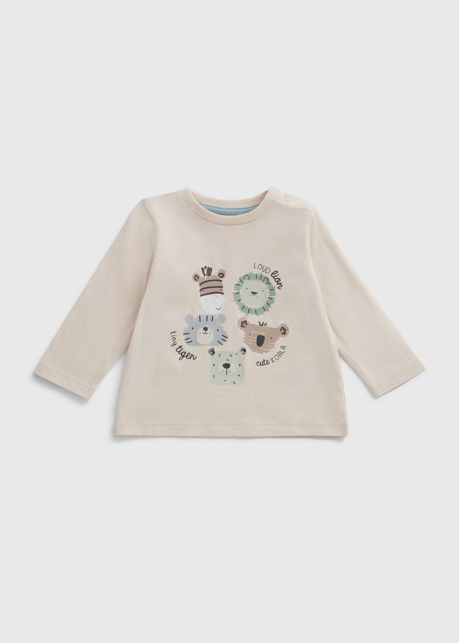 Baby Cream Animal Head Top (Newborn-23mths)
