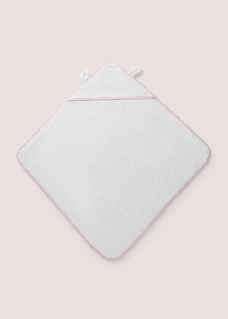 Baby Pink Bear Ears Hooded Towel